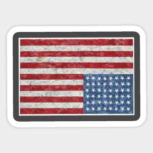 Upside Down US Flag Sticker